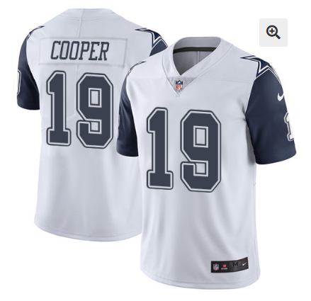 Youth Dallas Cowboys #19 Amari Cooper White Color Rush Limited Stitched Jersey